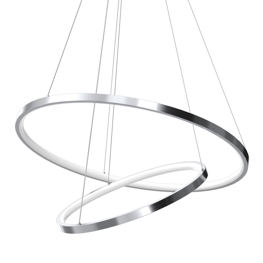 LED Luster na sajli HOOP LED/51W/230V pr. 60 cm 4000K sjajni krom