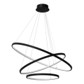 LED Luster na sajli HOOP LED/93W/230V pr. 60 cm 4000K crna