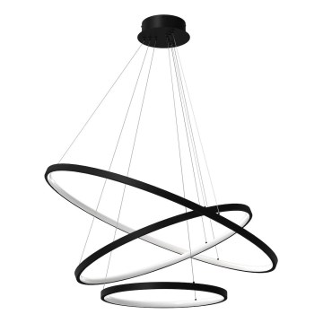 LED Luster na sajli HOOP LED/93W/230V pr. 80 cm 4000K crna