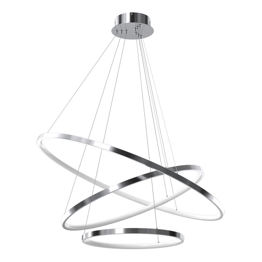 LED Luster na sajli HOOP LED/93W/230V pr. 80 cm 4000K sjajni krom