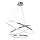 LED Luster na sajli HOOP LED/93W/230V pr. 80 cm 4000K sjajni krom