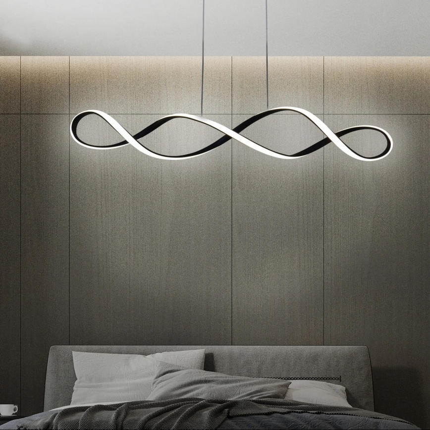 LED Luster na sajli INFINITO LED/34W/230V crna