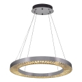 LED luster na sajli JESI LED/85W/230V 3000K pr. 80 cm srebrni