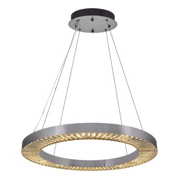 LED luster na sajli JESI LED/85W/230V 3000K pr. 80 cm srebrni