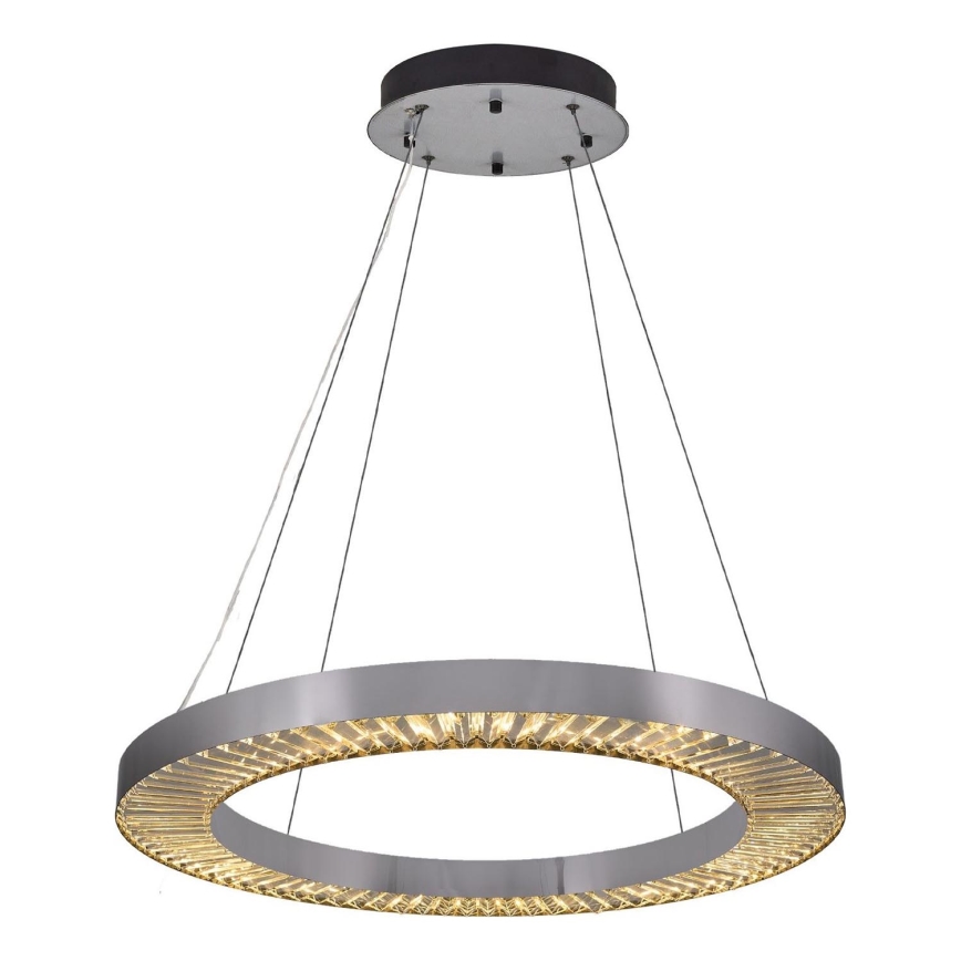 LED luster na sajli JESI LED/85W/230V 3000K pr. 80 cm srebrni