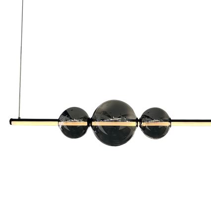 LED Luster na sajli KUGEL LED/30W/230V crna