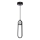 LED Luster na sajli LACRIMA LED/15W/230V 3000K crna