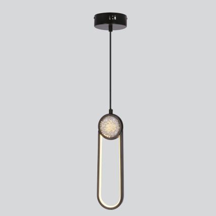 LED Luster na sajli LACRIMA LED/15W/230V 3000K crna