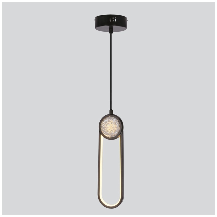 LED Luster na sajli LACRIMA LED/15W/230V 3000K crna