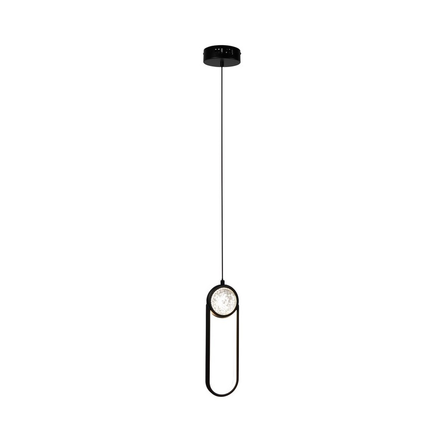 LED Luster na sajli LACRIMA LED/15W/230V 3000K crna