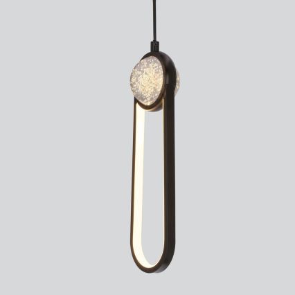 LED Luster na sajli LACRIMA LED/15W/230V 3000K crna