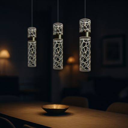 LED luster na sajli LAGOS LED/24W/230V zlatni