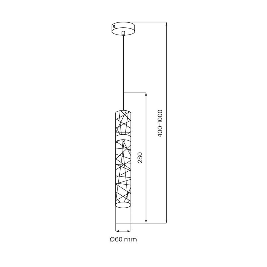 LED luster na sajli LAGOS LED/8W/230V zlatni