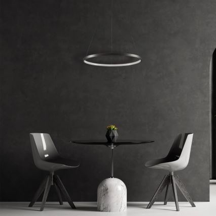 LED Luster na sajli LEA LED/20W/230V 4000K pr. 50 cm crna