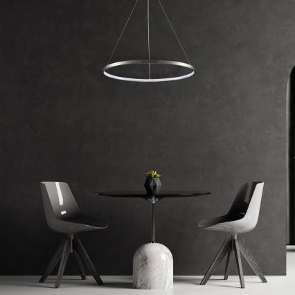 LED Luster na sajli LEA LED/20W/230V 4000K pr. 50 cm mat krom