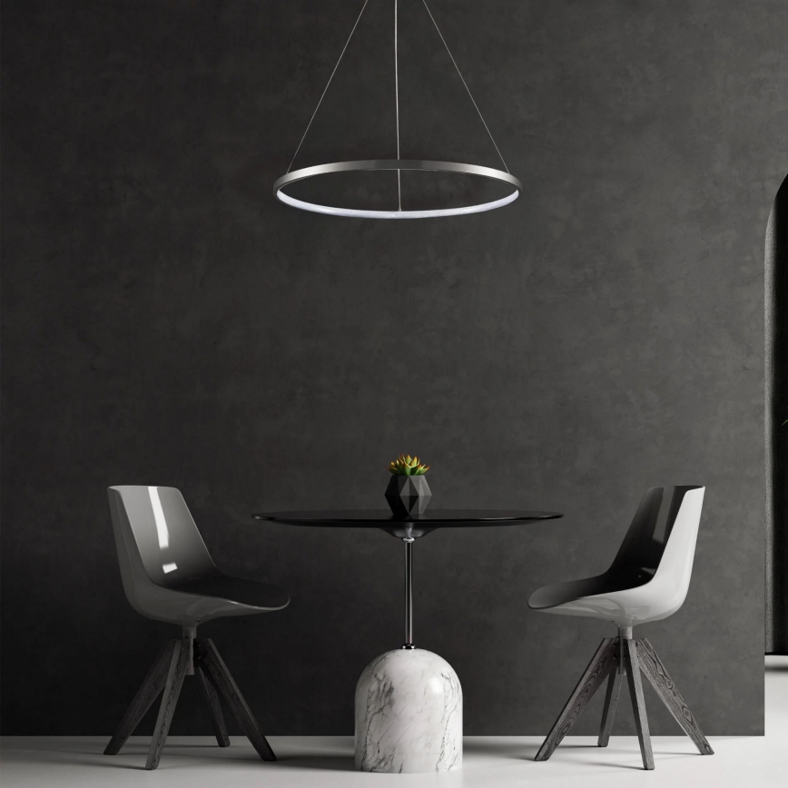 LED Luster na sajli LEA LED/20W/230V 4000K pr. 50 cm mat krom