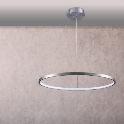 LED Luster na sajli LEA LED/20W/230V 4000K pr. 50 cm mat krom