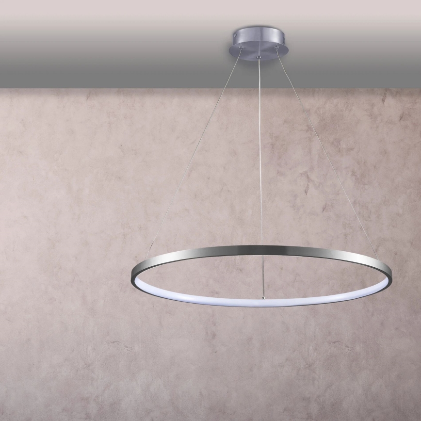 LED Luster na sajli LEA LED/20W/230V 4000K pr. 50 cm mat krom