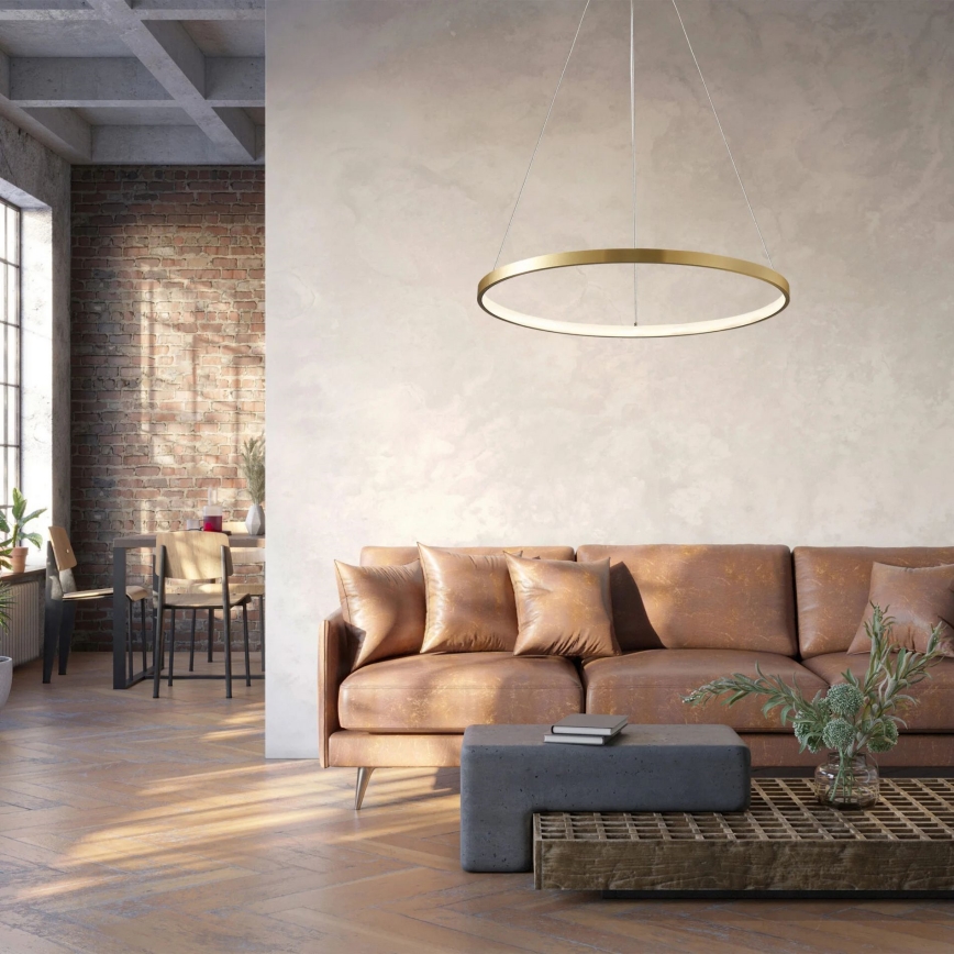 LED Luster na sajli LEA LED/20W/230V 4000K pr. 50 cm zlatna