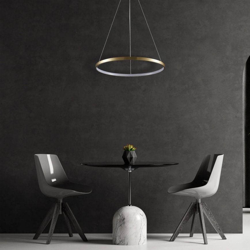 LED Luster na sajli LEA LED/20W/230V 4000K pr. 50 cm zlatna