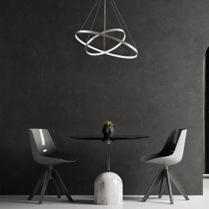 LED Luster na sajli LEA LED/35W/230V 4000K pr. 60 cm mat krom