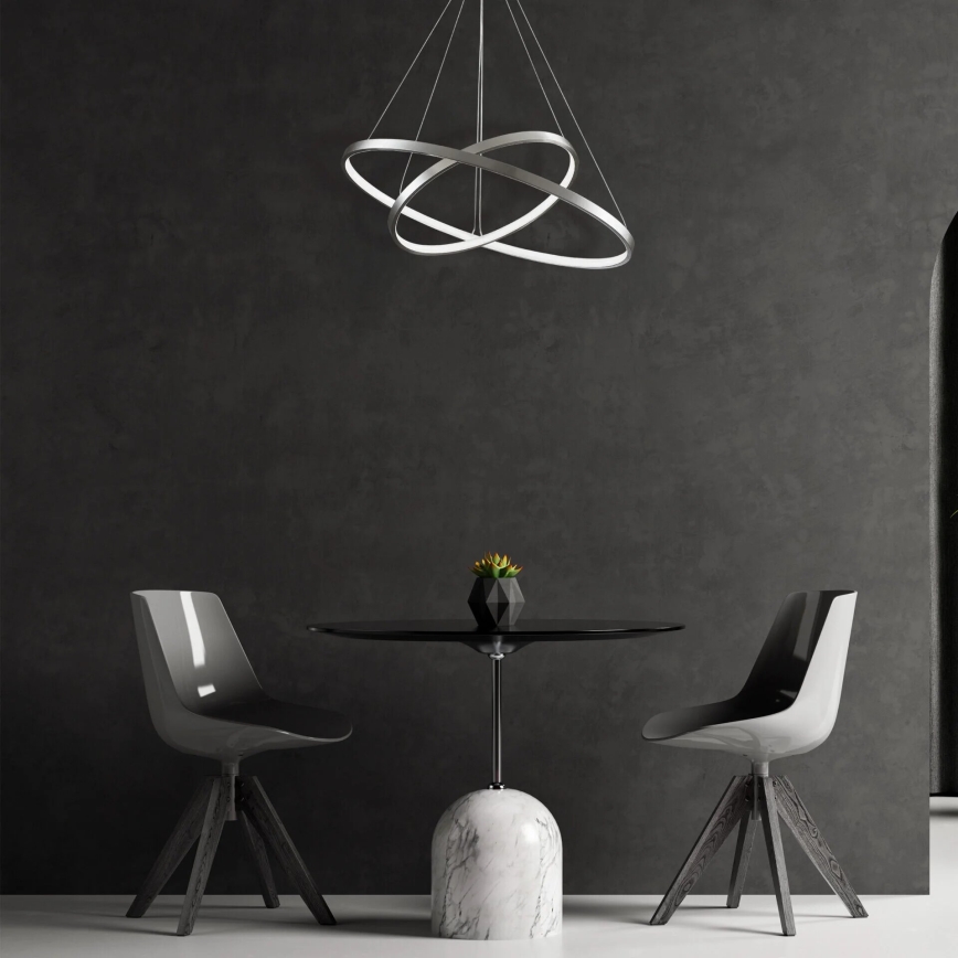 LED Luster na sajli LEA LED/35W/230V 4000K pr. 60 cm mat krom