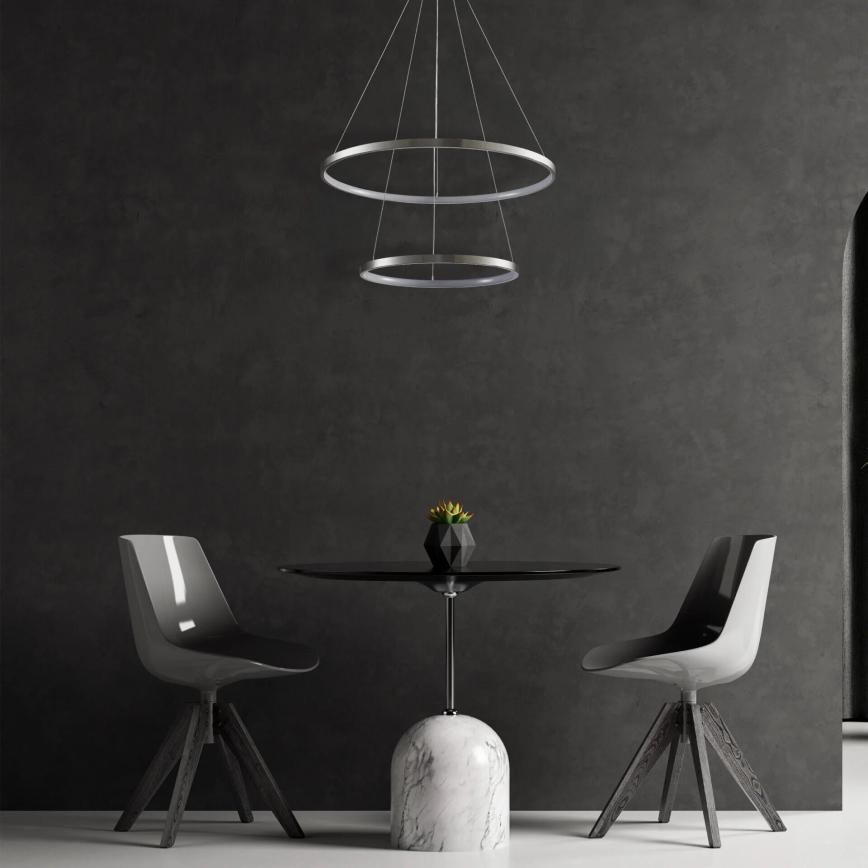 LED Luster na sajli LEA LED/35W/230V 4000K pr. 60 cm mat krom