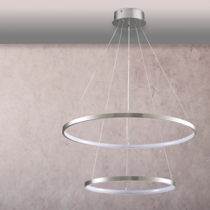 LED Luster na sajli LEA LED/35W/230V 4000K pr. 60 cm mat krom