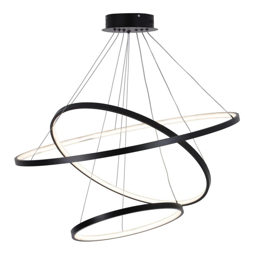 LED Luster na sajli LEA LED/60W/230V 4000K pr. 80 cm crna