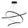 LED Luster na sajli LEA LED/60W/230V 4000K pr. 80 cm crna