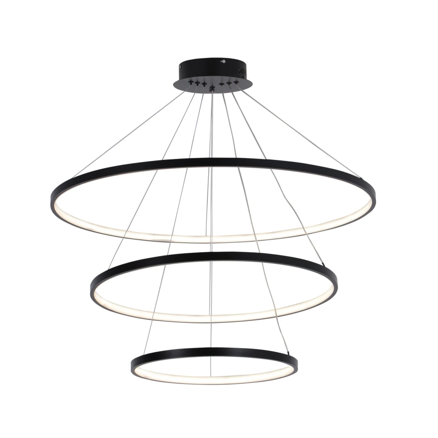 LED Luster na sajli LEA LED/60W/230V 4000K pr. 80 cm crna