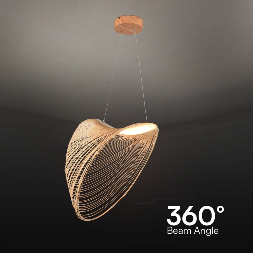 LED Luster na sajli LED/10W/230V 3000K bež
