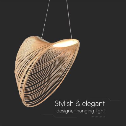 LED Luster na sajli LED/10W/230V 3000K bež