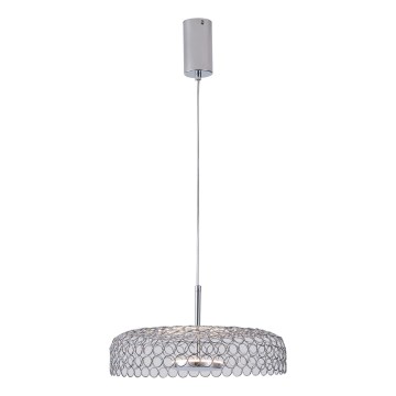 LED Luster na sajli LED/10W/230V 3000K sjajni krom pr. 35 cm