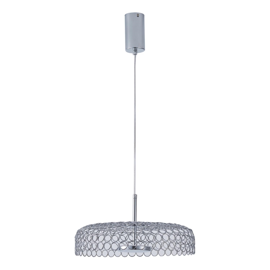 LED Luster na sajli LED/10W/230V 3000K sjajni krom pr. 35 cm