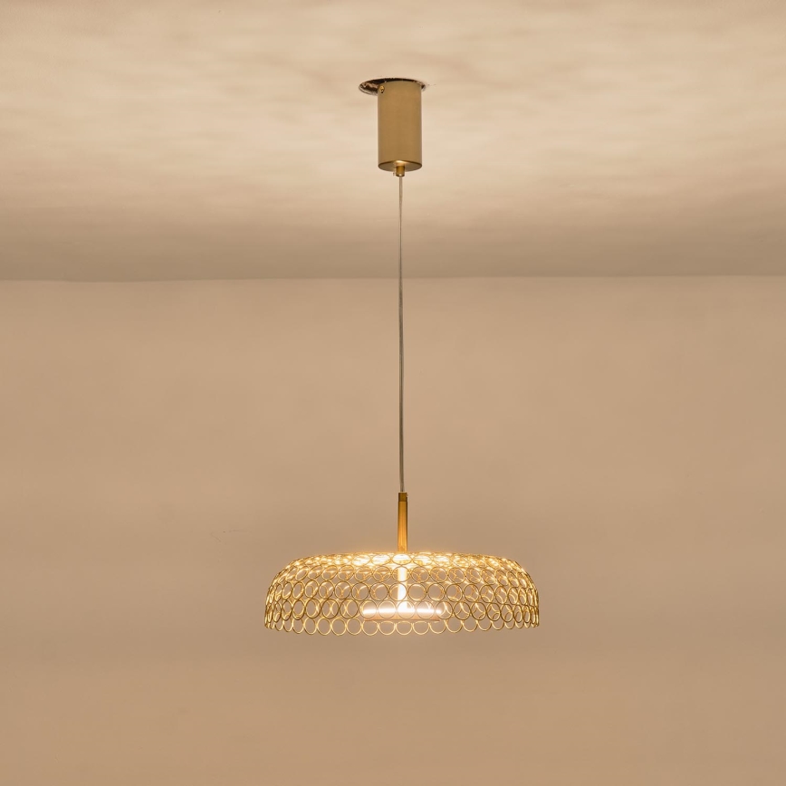 LED Luster na sajli LED/10W/230V 3000K zlatna pr. 35 cm
