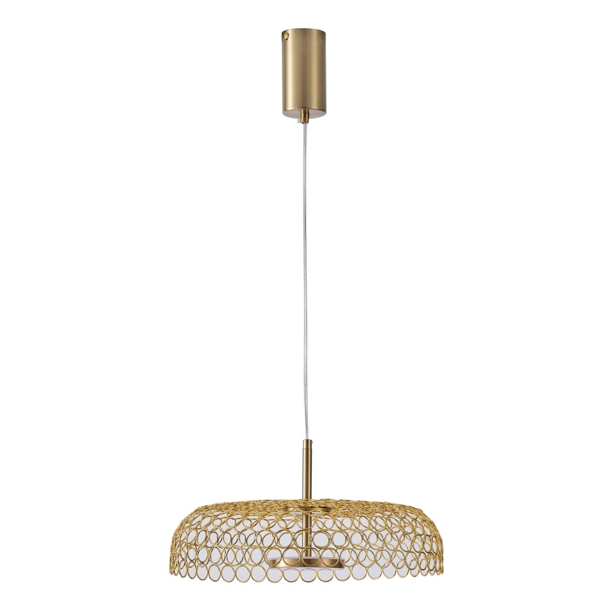 LED Luster na sajli LED/10W/230V 3000K zlatna pr. 35 cm