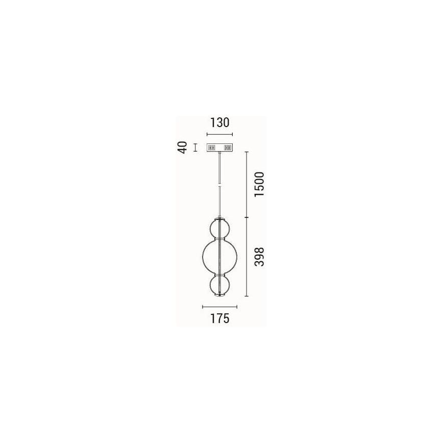 LED Luster na sajli LED/12,6W/230V 3000K