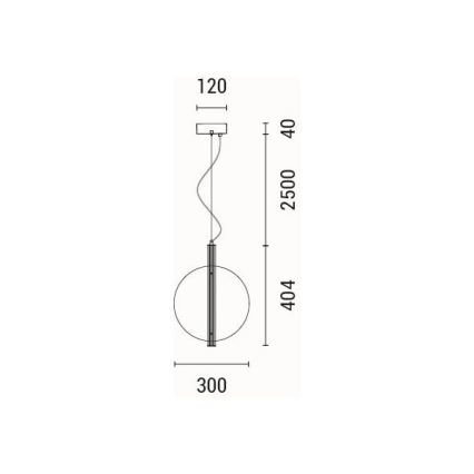 LED Luster na sajli LED/12,6W/230V 3000K