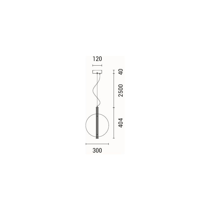 LED Luster na sajli LED/12,6W/230V 3000K