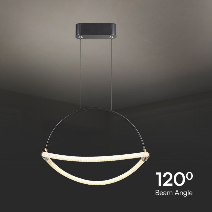 LED Luster na sajli LED/12W/230V 3000K pr. 40 cm