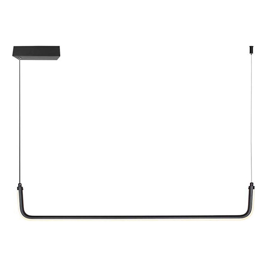 LED Luster na sajli LED/12W/230V 4000K 90 cm crna