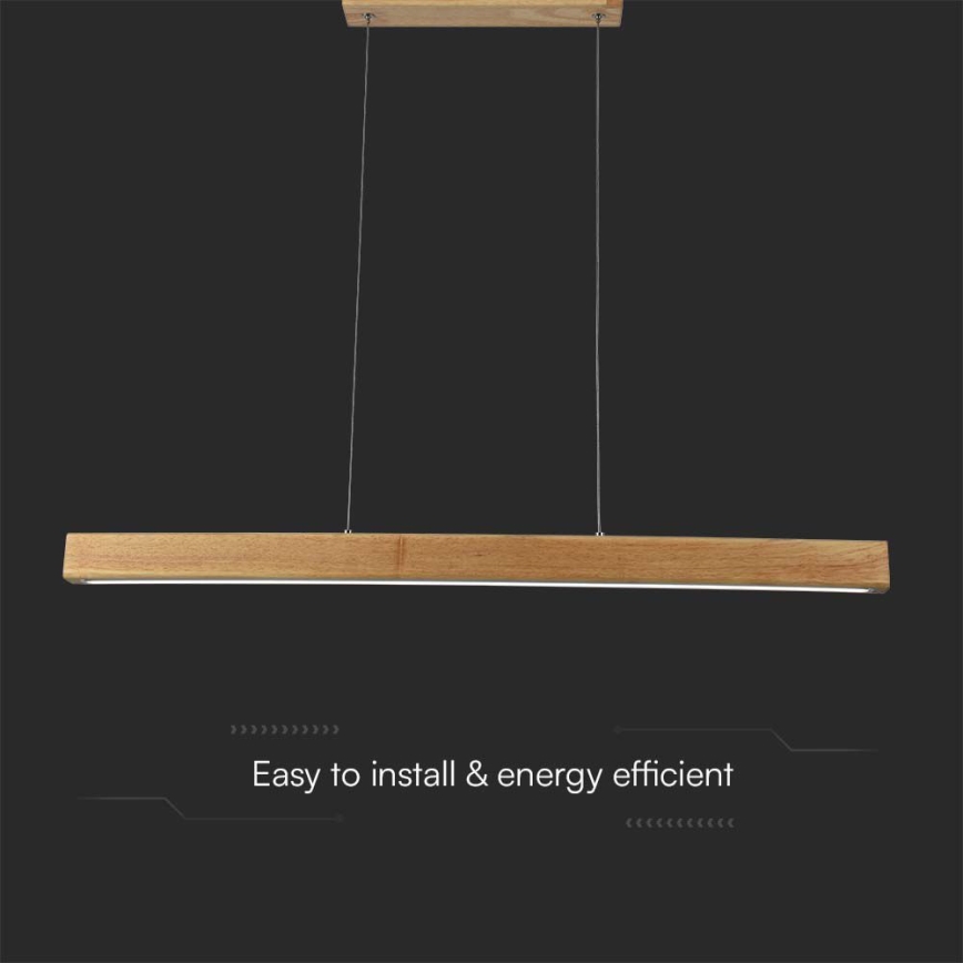 LED Luster na sajli LED/12W/230V 4000K smeđa