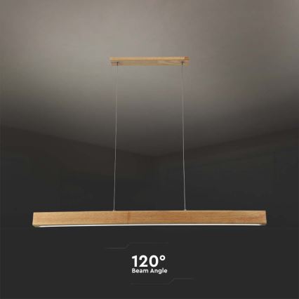 LED Luster na sajli LED/12W/230V 4000K smeđa