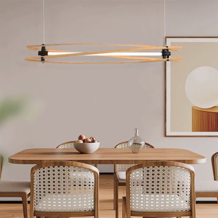 LED Luster na sajli LED/15W/230V 3000K smeđa
