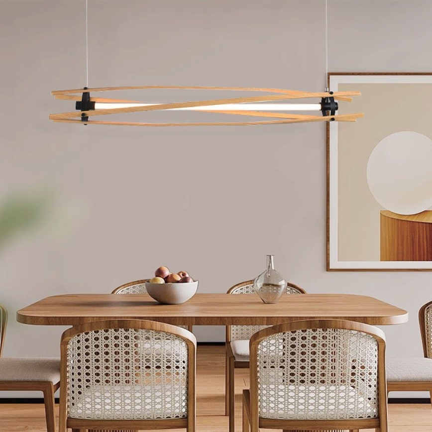 LED Luster na sajli LED/15W/230V 3000K smeđa