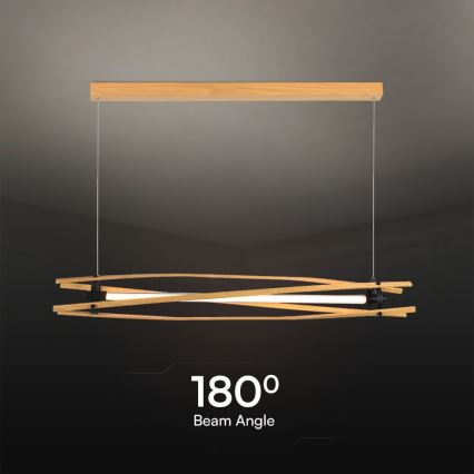 LED Luster na sajli LED/15W/230V 3000K smeđa