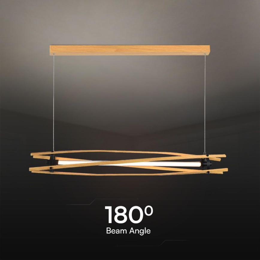 LED Luster na sajli LED/15W/230V 3000K smeđa