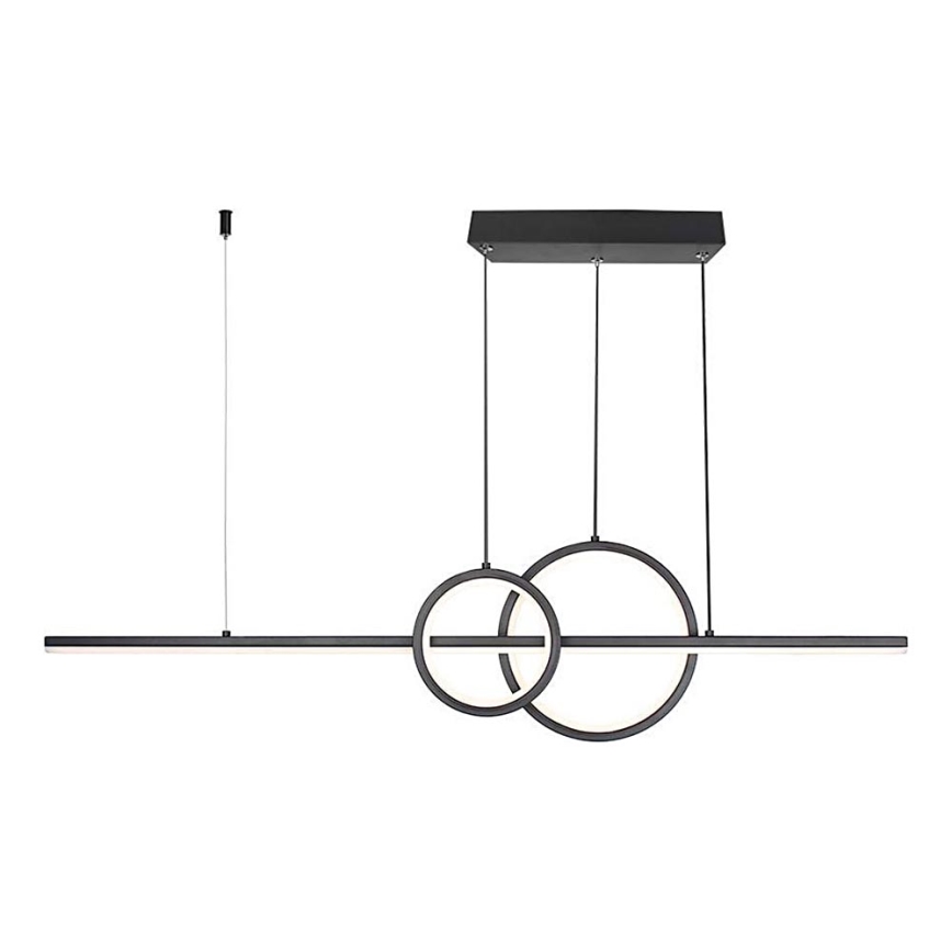 LED Luster na sajli LED/15W/230V 4000K 80 cm crna