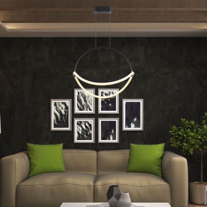 LED Luster na sajli LED/16W/230V 3000K pr. 50 cm